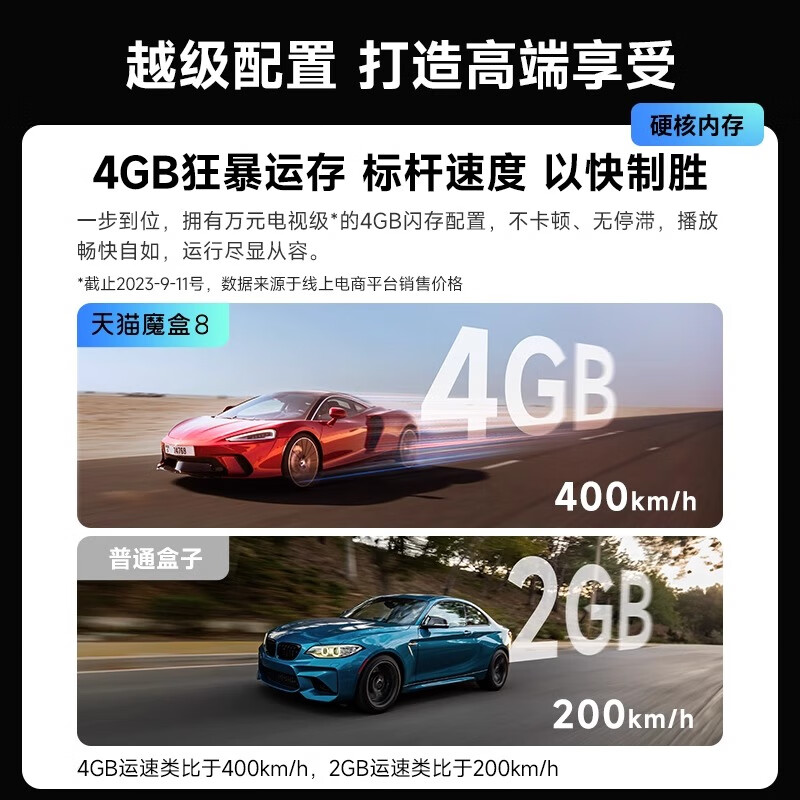 天猫魔盒8 网络电视机顶盒电视盒子官网家用高清播放器网络盒子无线机顶盒电视投屏器盒子电视 天猫魔盒8（4+32G/8K解码）【加AV线】
