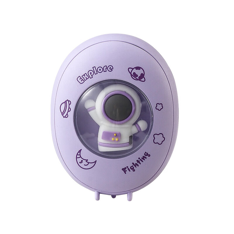 【精选】暖手宝网红冬季可爱小巧卡通太空人七彩迷你暖手寶充电款 太空人【多档调温+氛围灯】【紫色】 （1个装） 电池容量【1200MAH】