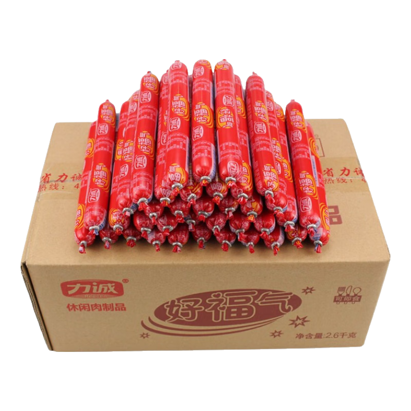 力诚火腿肠即食好福气淀粉肠蒸煮肉肠鸡肉肠零食整箱批发泡面搭档 火腿肠*35根+蟹味柳*20根-【共】 1110g*1袋 -散装