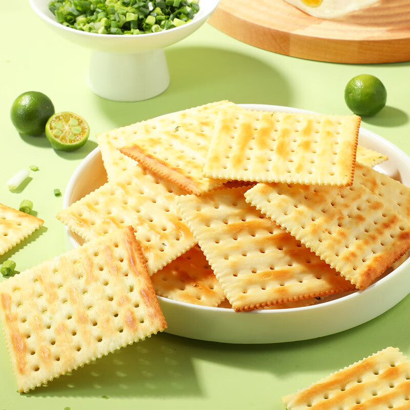 味滋源香葱苏打饼干早餐食品办公室小吃下午茶点心休闲零食Q 香葱苏打饼干400g整箱