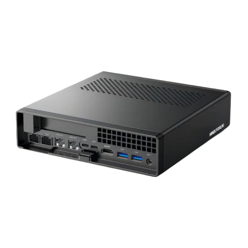 MINISFORUM 铭凡 MS-01 迷你台式机 黑色（酷睿i9-12900H、核芯显卡、32GB、1TB SSD）