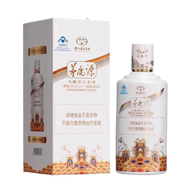 茅台(moutai)茅鹿源·马鹿茸人参酒 保健酒  500ml 36%vol 500ml 1瓶