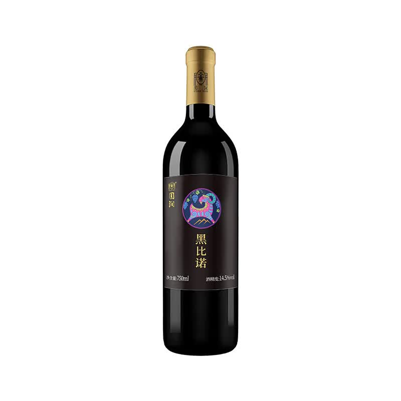 圆润(YUAN RUN)【热门商品】宁夏葡萄酒 圆润国产经典黑比诺干红葡萄酒14度750ml 宝石红 整箱6支装