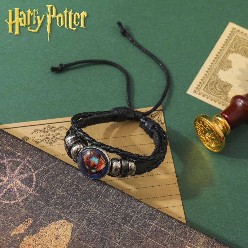 好沐音(haomuyin)哈利波特周边手链 编织宝珠手环魔法学院格兰芬多斯