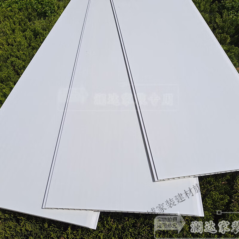 钦洛三十公分宽熟胶白色PVC长条扣板自装厨卫阳台工程塑料吊顶板 30公分宽 3米长每片 10片