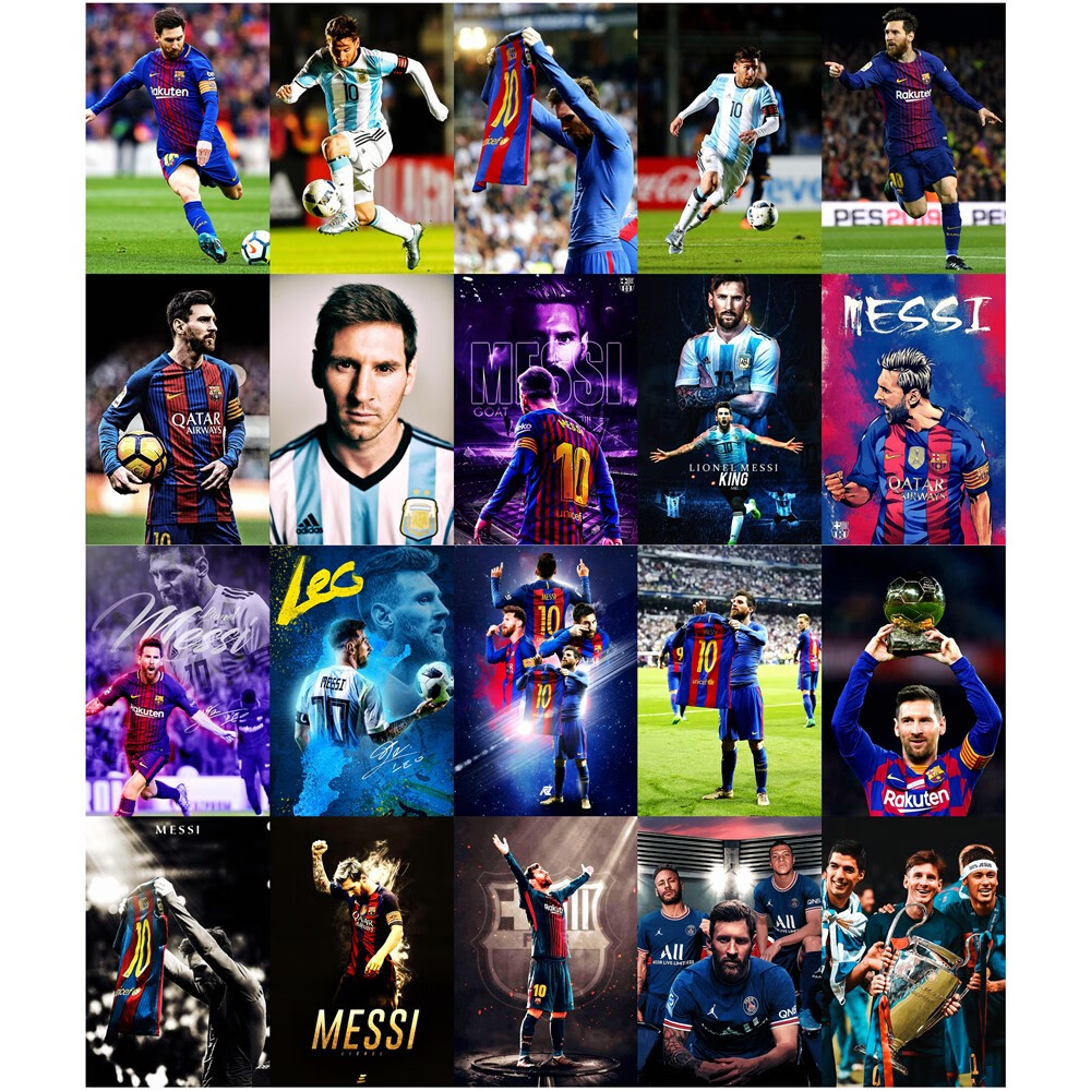糜鸿梅西海报足球世界杯球星墙画报照片壁纸墙贴纸卧室宿舍背景墙贴画