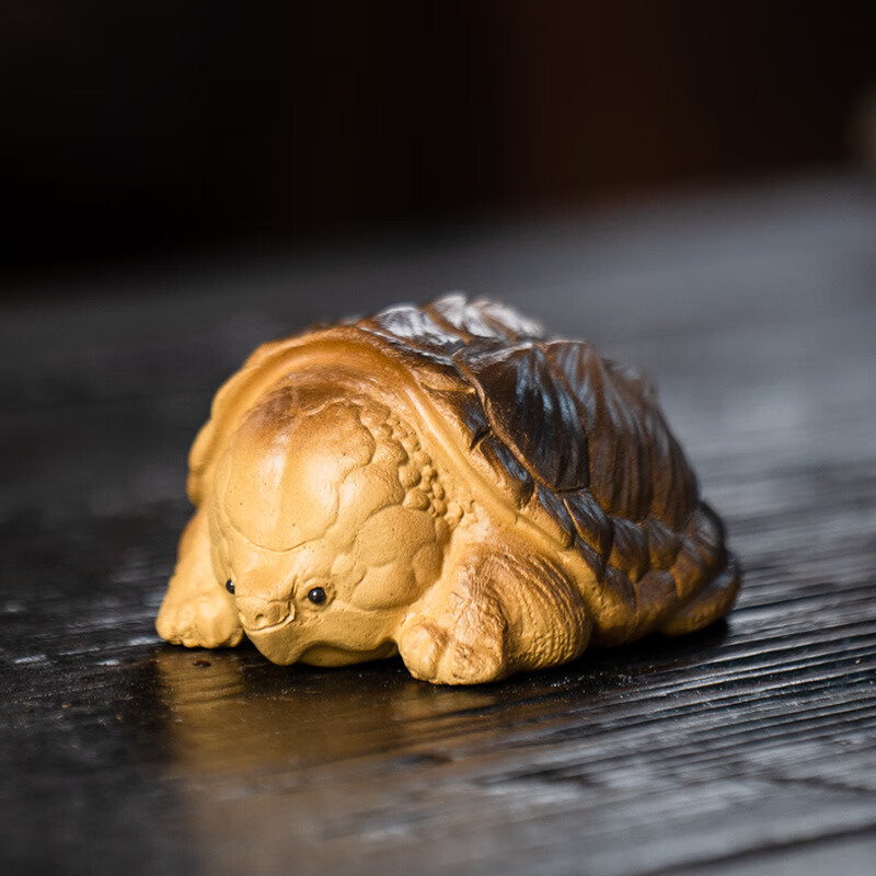 冠灵紫砂茶宠龟摆件乌龟富甲一方鳄鱼龟金钱龟茶具茶道配件 款式1