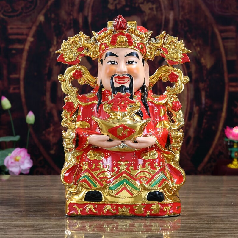 10寸财神爷单尊 红布证书