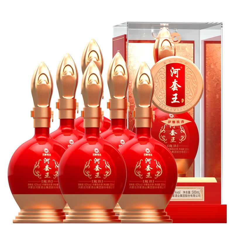 河套酒业河套王龙脉 淡雅浓香白酒 42度 500ml 1瓶 500ml1瓶