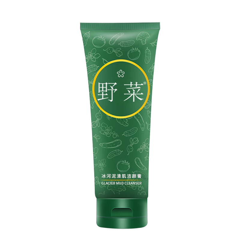 野菜冰河泥清肌潔顏膏泡沫女溫和洗面奶綿密深層植萃清潔180g
