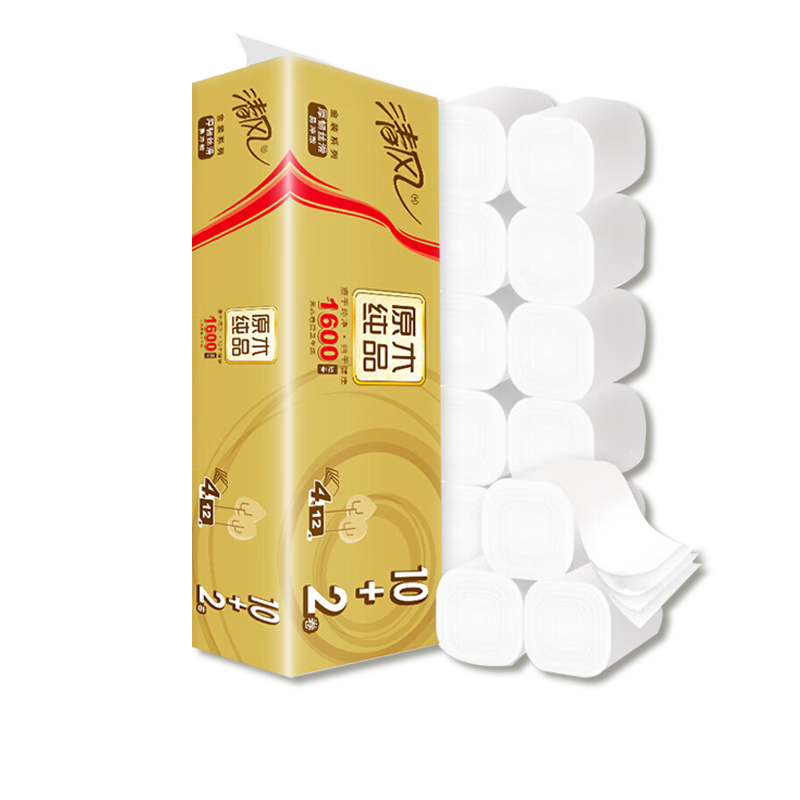 Breeze/���  ԭľ��װ1600��(12��) ��о��ֽ 4�� 