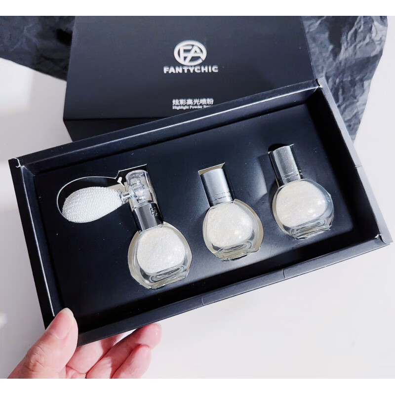 拉美拉FANTYCHIC 身体闪粉脖子亮粉爆闪锁骨高光气囊喷雾细闪新娘妆高光 套装(月的星闪)