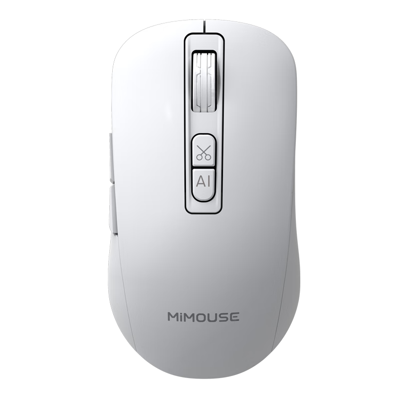 MiMouse 咪鼠科技 M4AI 智能ai鼠标 AI智能写作PPT制作 语音打字翻无线充电办公 白色