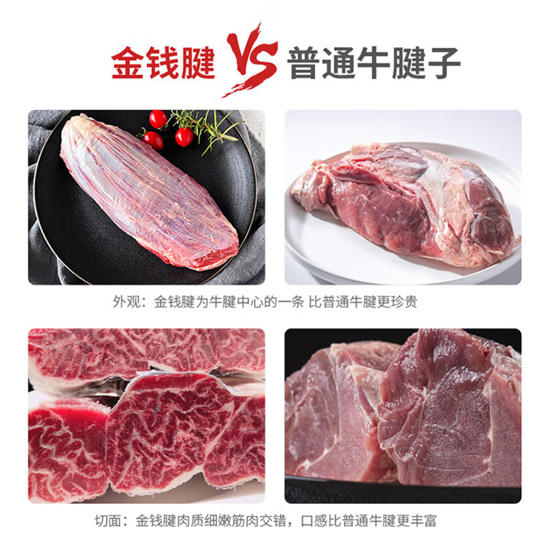 农夫好牛阿根廷金钱腱原切牛腱子牛腱芯 净重4.6斤酱卤炖煮 减脂牛肉生鲜 带芯金钱腱4.6斤
