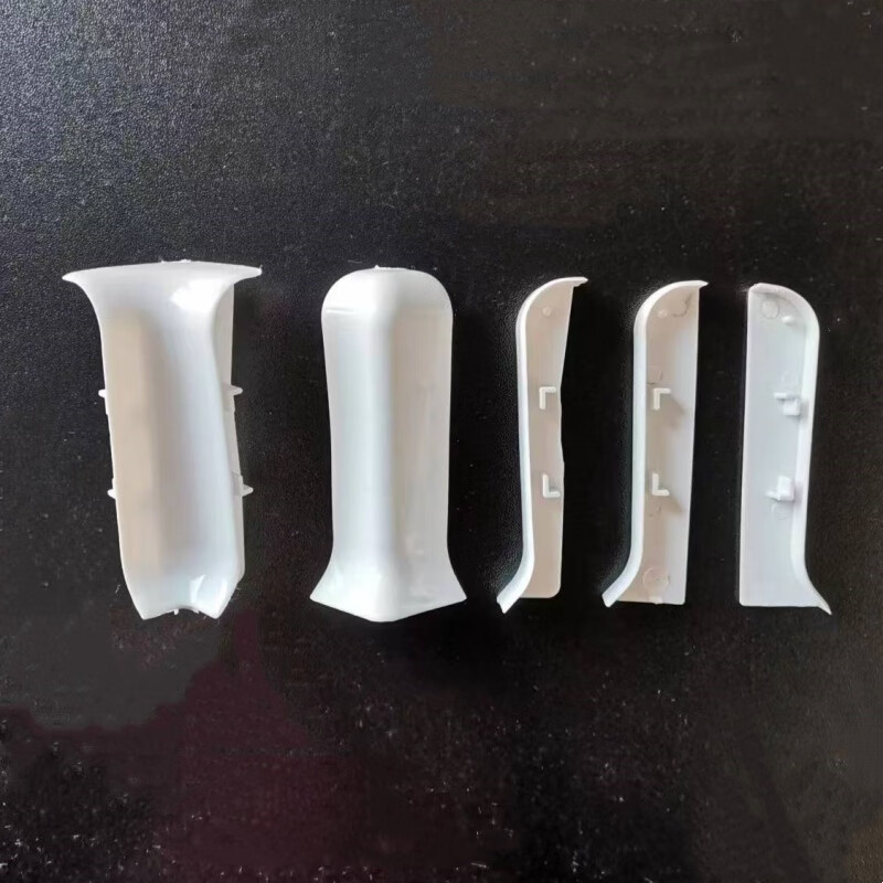 5厘米踢脚线pvc塑料配件拐角转角阴角阳角堵头接口地脚线踢 单角请