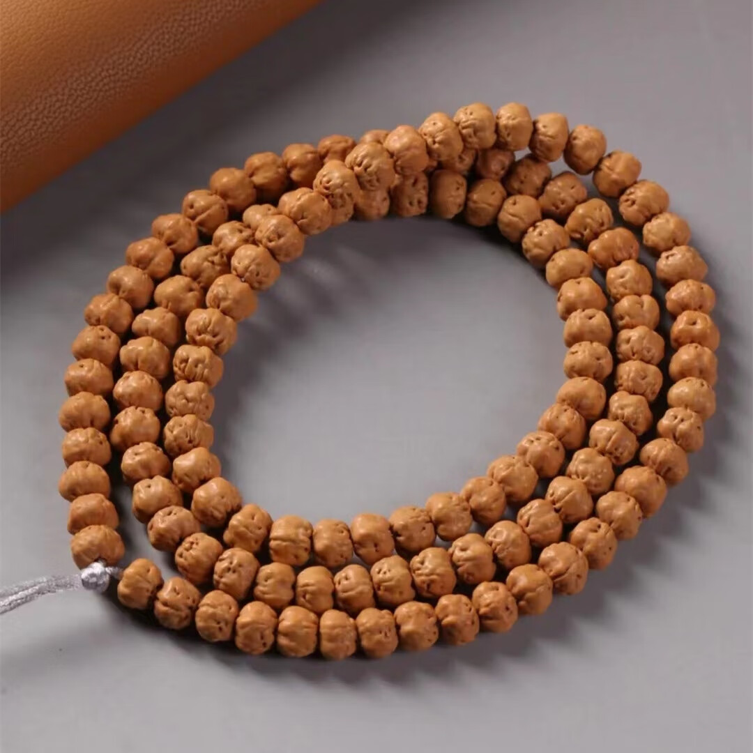 五爪金龙原籽菩提子108颗南瓜矮桩三日红佛珠手串 原桩佛手108颗5mm