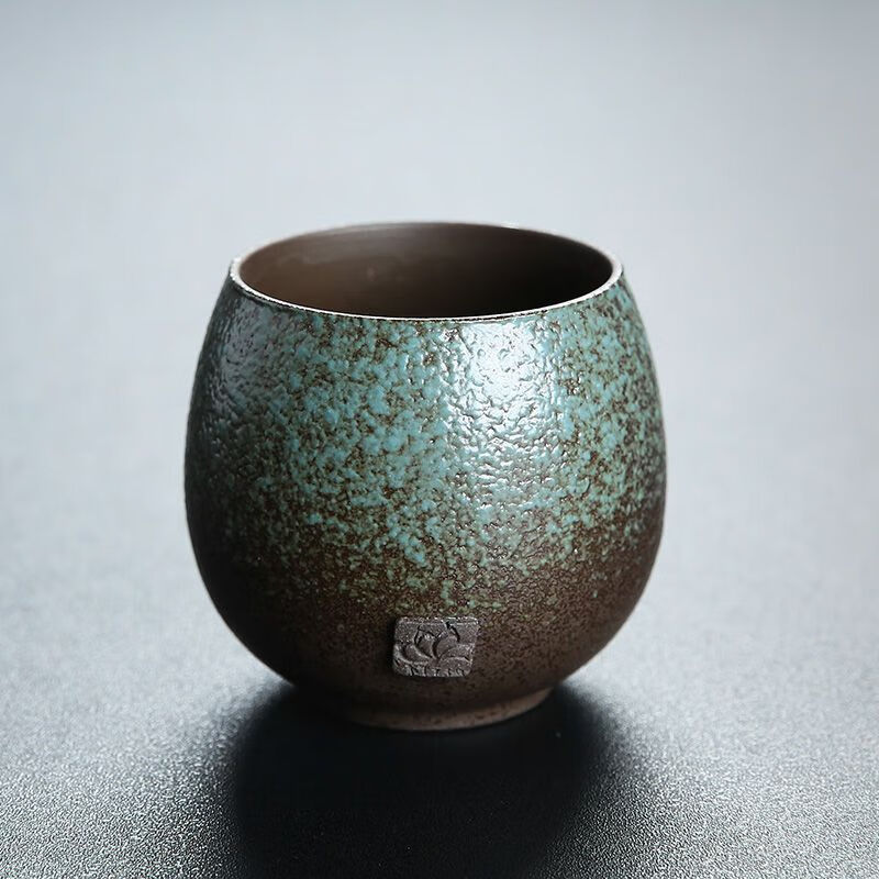 铸阳荥经黑砂茶杯粗陶茶道主人杯单杯陶瓷品茗杯茶杯日式创意手工复古