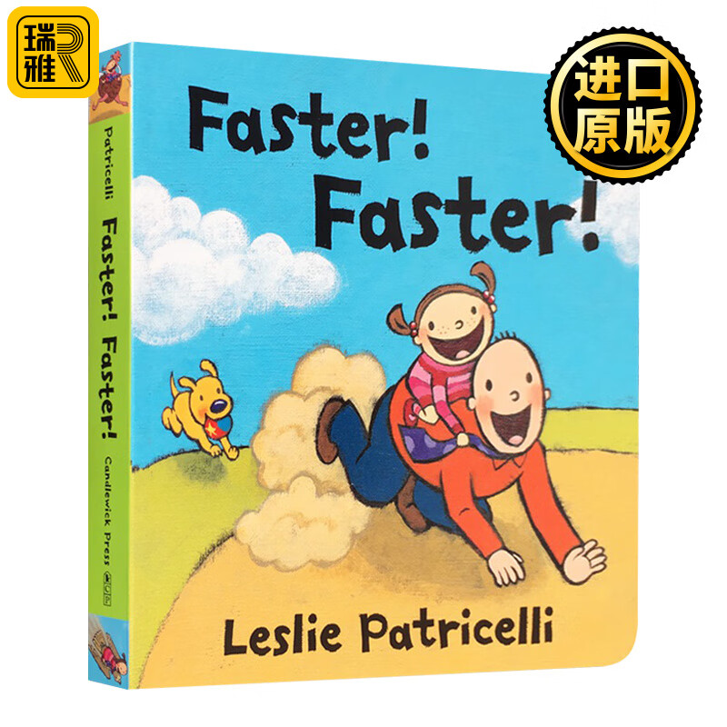 英文原版 再快一点 faster faster 一根毛脏小孩系列 英语绘本 幼儿
