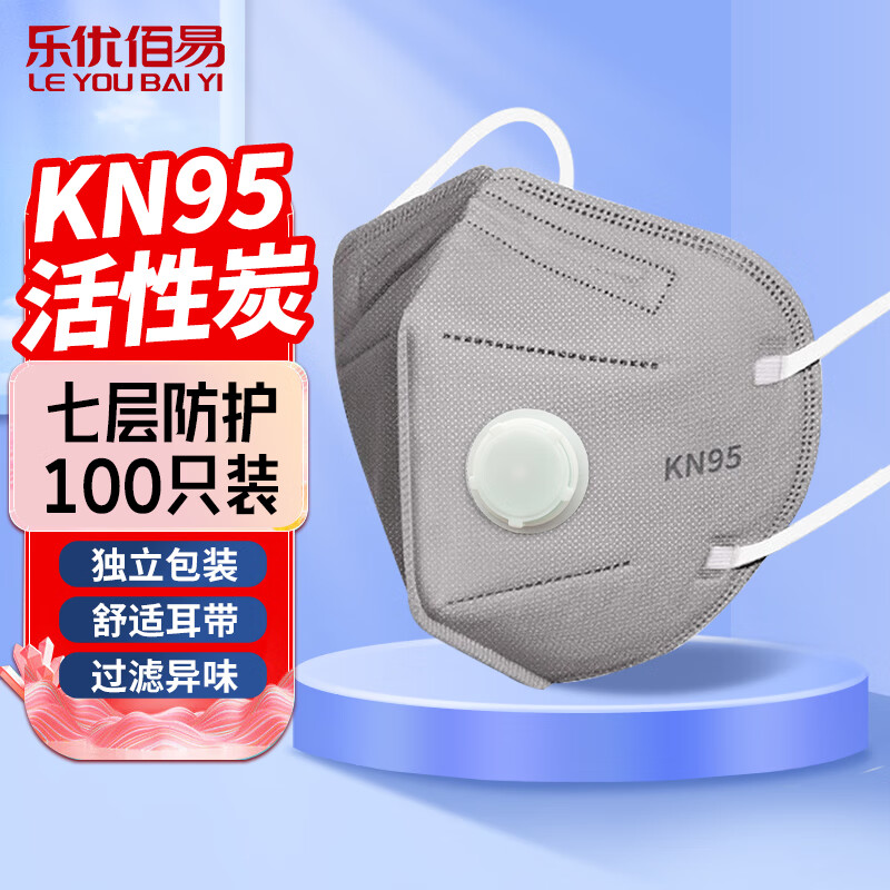 ���Ű��׻���̿���� 100ֻ���������Ӻ��������ҵר�÷۳�������ȩKN95 ������װ 59.56Ԫ(������)