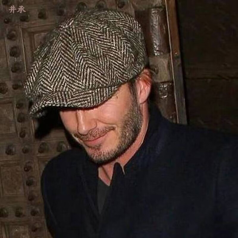 万宏达浴血黑帮羊毛八角帽男剃刀党英伦贝雷帽复古文艺报童帽时尚休闲 棕色 均码 55-58