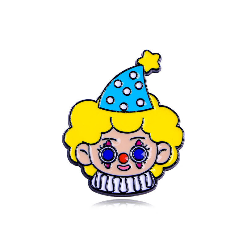 lennik原创卡通可爱小丑胸针童趣创意萌 衣服装饰包包扣 金属刺马针