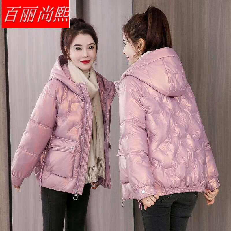 百丽尚熙羽绒服女小个子2024新款短款宽松白鸭绒冬季轻便洋气减龄时尚