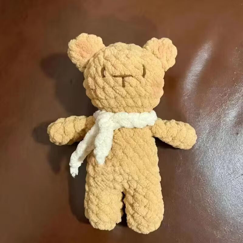 bpe冰条线小熊手工diy钩针料包挂件编织玩偶现成品送女友情人节礼物