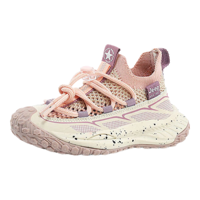 ���ڲ�����Jeep���ն�ͯЬ�Ӵ������͸���ܲ�Ь����Ůͯ2024�¿���ͯ��֯�˶�Ь ���ϡ��������ļ��� 34�� Ь�ڳ�Լ21.9cm