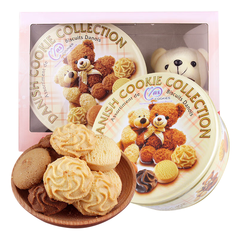 麦阿思 马来西亚进口 小熊曲奇饼干400g礼盒装 礼盒 团购送礼