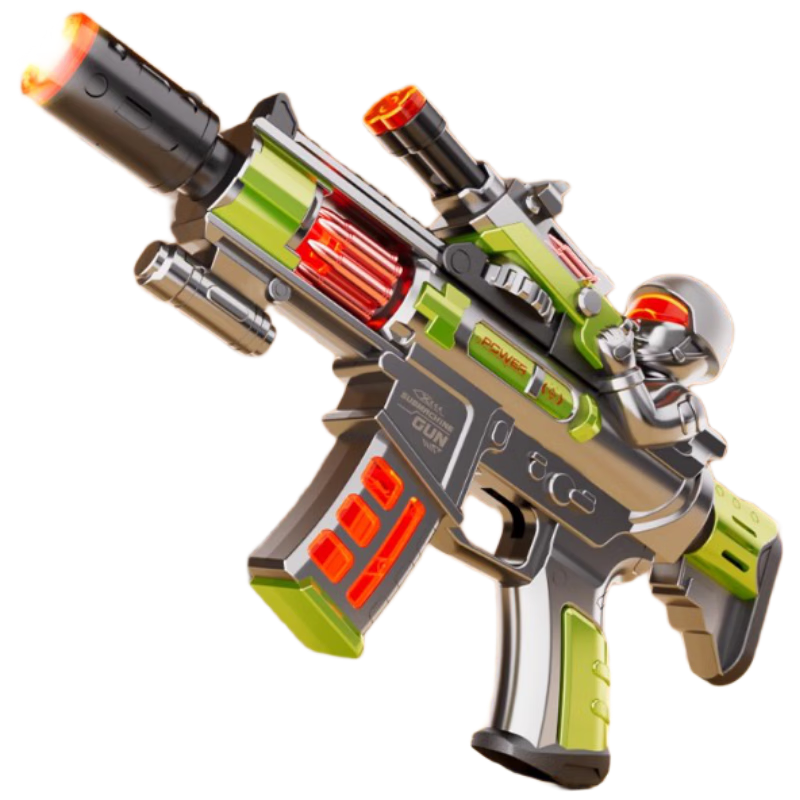 妙贝乐儿童玩具电动声光冲锋伸缩手2-6岁宝宝男孩子生日礼物