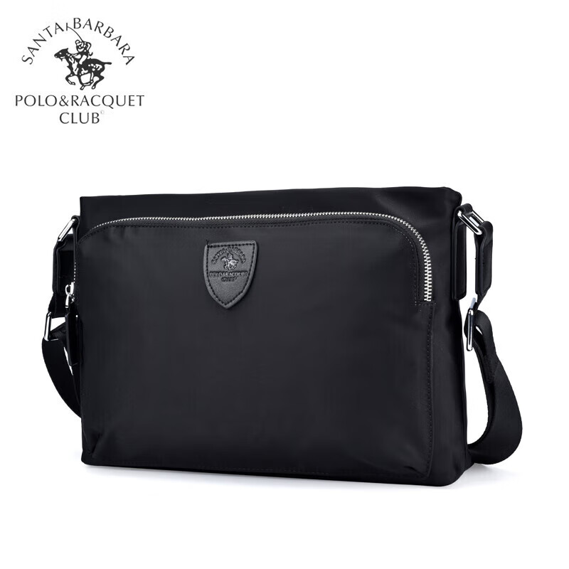 圣大保罗(polo&racquetclub)男包休闲单肩包斜挎包横款大容量简约公文