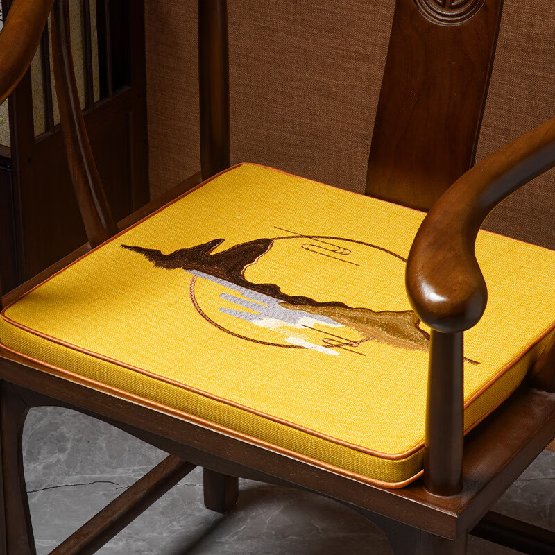 坐垫实木椅子垫红木沙发座垫凳子太师椅餐椅茶桌圈椅垫 锦绣河山帝王