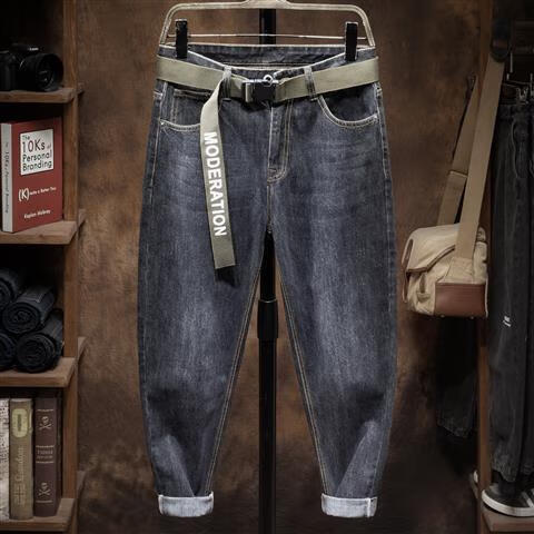 裤子肥佬特大码牛仔裤男士胖子秋冬季款潮牌大 5515工艺黑无腰带 28码