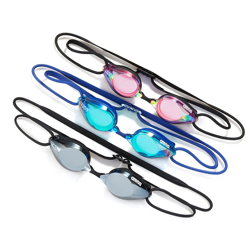 阿瑞娜（arena）青少年儿童竞速泳镜进口防雾先锋游泳镜防水高清舒适徐嘉余同款 紫色-非镀膜(500)防雾先锋 平光