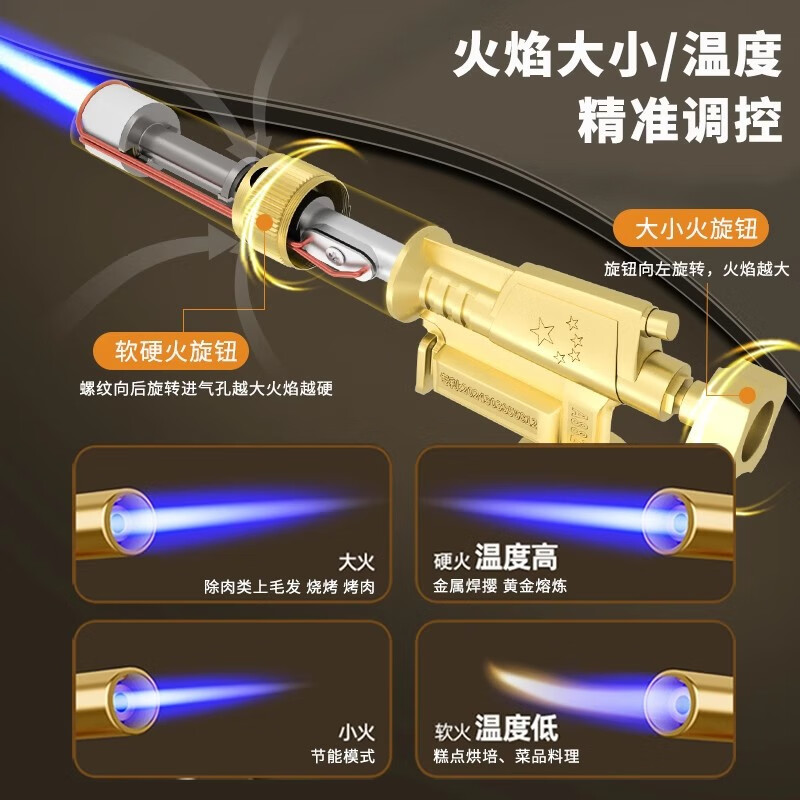 东元点火喷火枪喷火器双电子烧猪毛神器卡式喷枪烧烤点火器家用喷枪 双电子纯铜喷枪