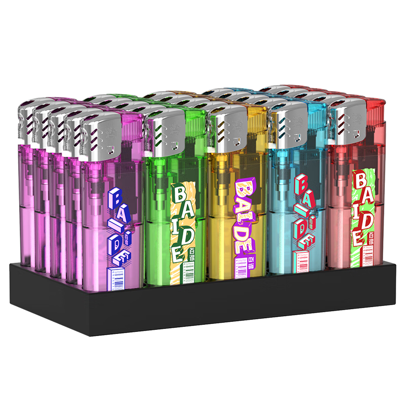 百得百得baide立体几何打火机一次性批发耐用安全防爆家用50支整盒