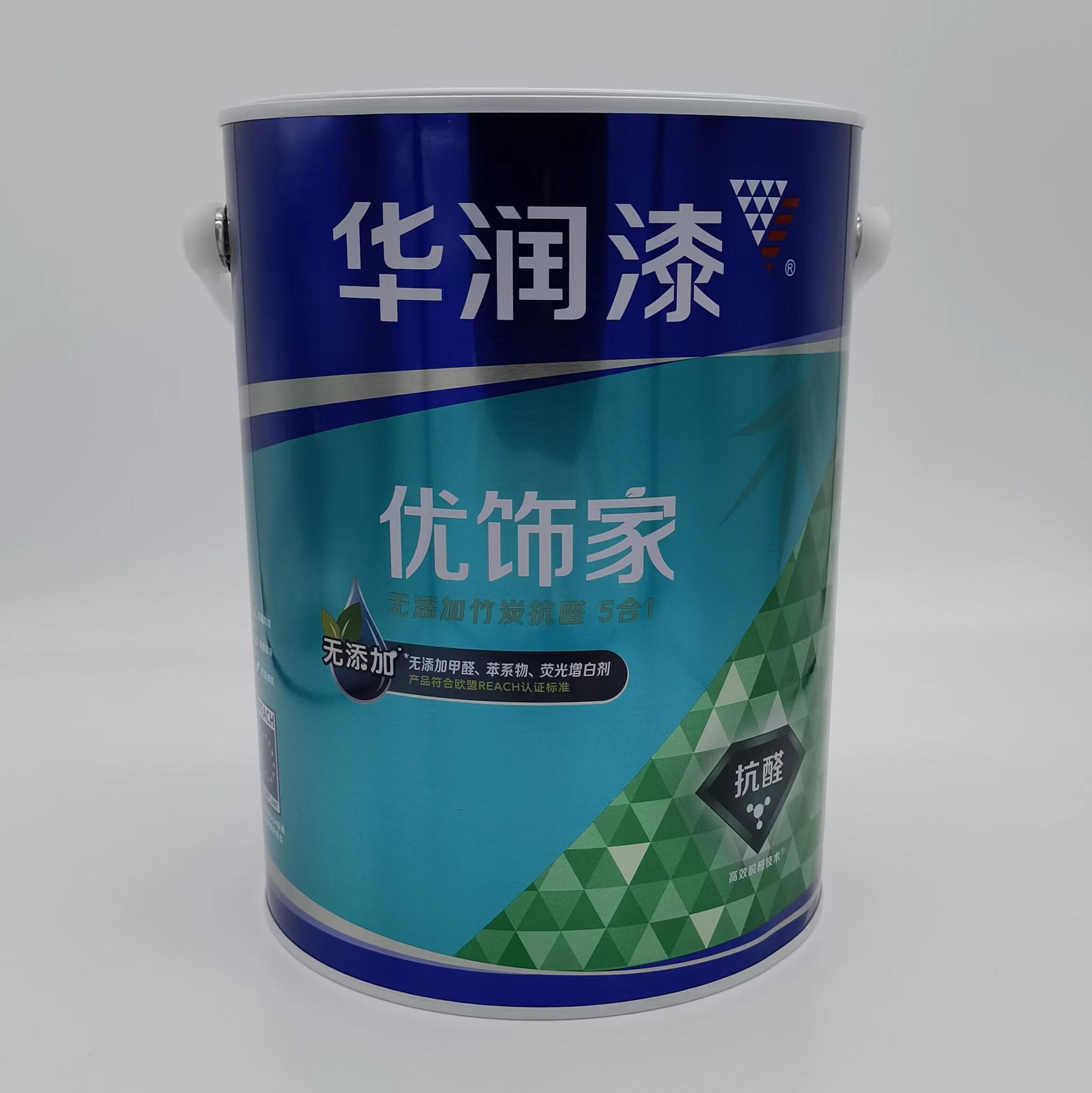 华润漆18升竹炭优饰家无添加抗醛五合一内墙乳胶漆墙面漆 优饰家竹炭