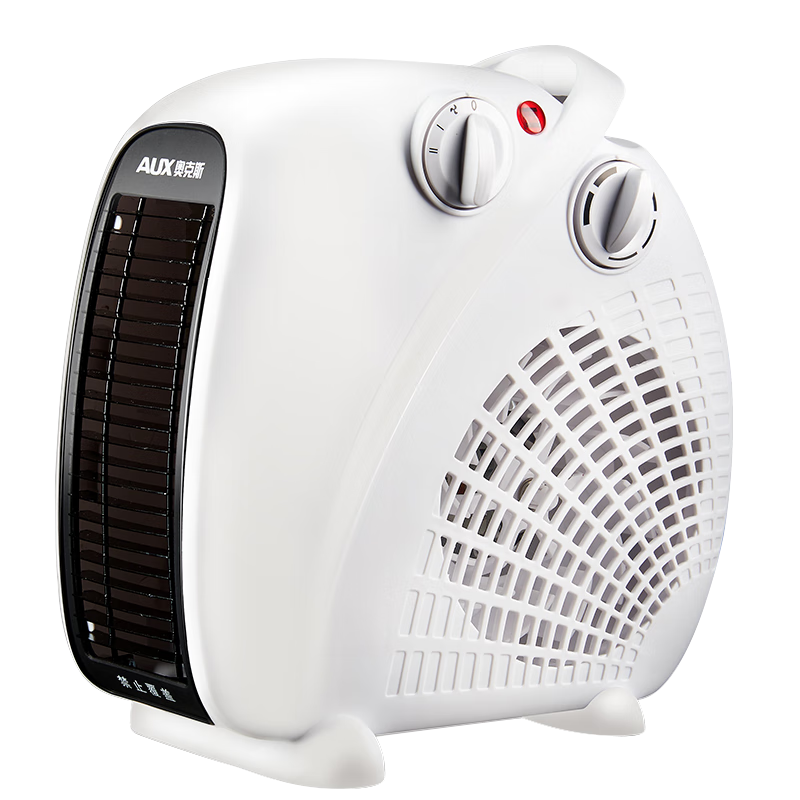 奥克斯（AUX）暖风机取暖器办公室电暖气家用节能台式电暖器热风机200A2 奶白色-双温控【过热保护+智能恒温】