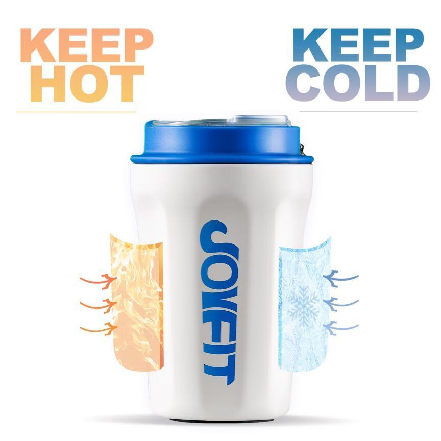 JOYFITJOYFIT玩味杯保温保冰杯316不锈钢材质高颜值吸管杯气味香环水杯 极光白保温杯+5味萃香环 400ml