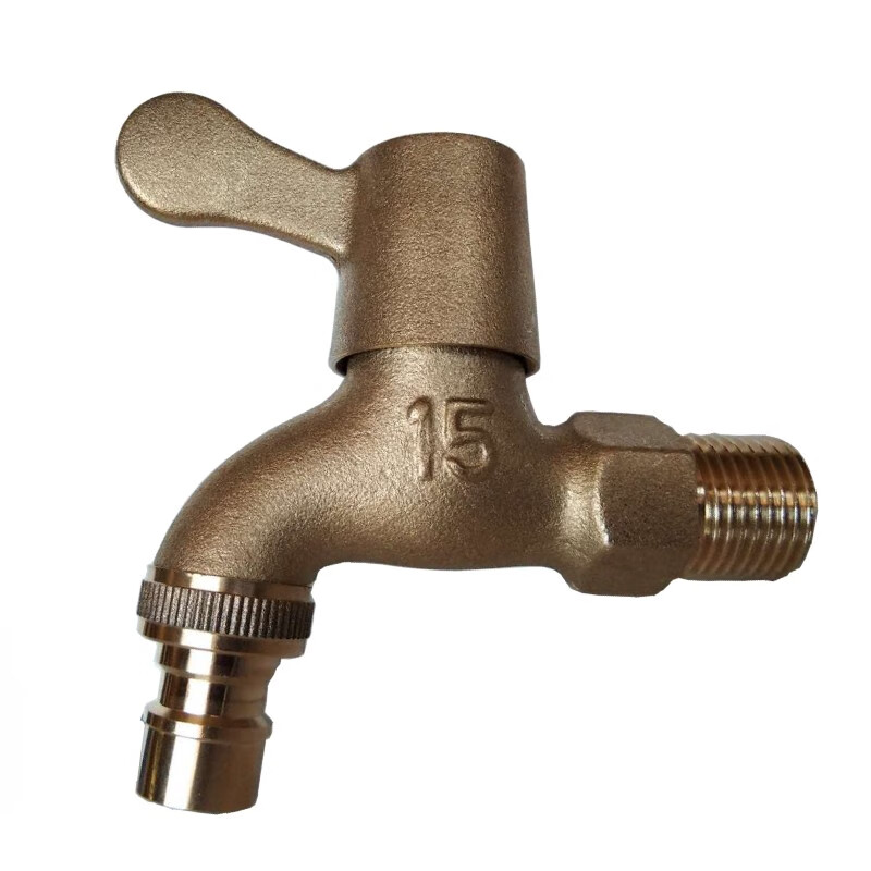 施韵令不生锈黄铜洗衣机快开龙头中长加长双用双出水龙头 经典水龙头