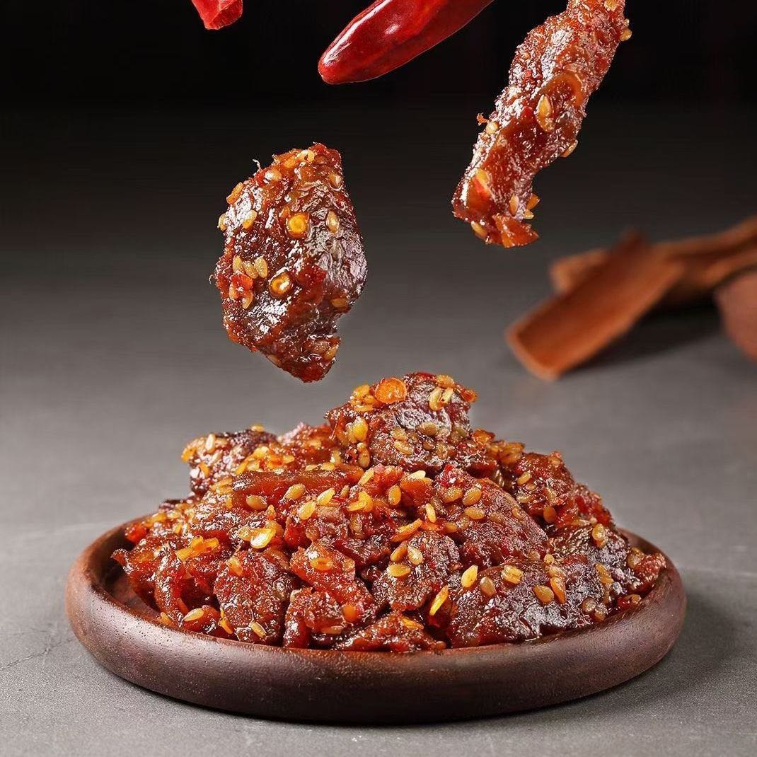 兵团大地新疆牛肉干牛肉粒好吃有嚼劲零食居家出行50g 牛肉干香辣味