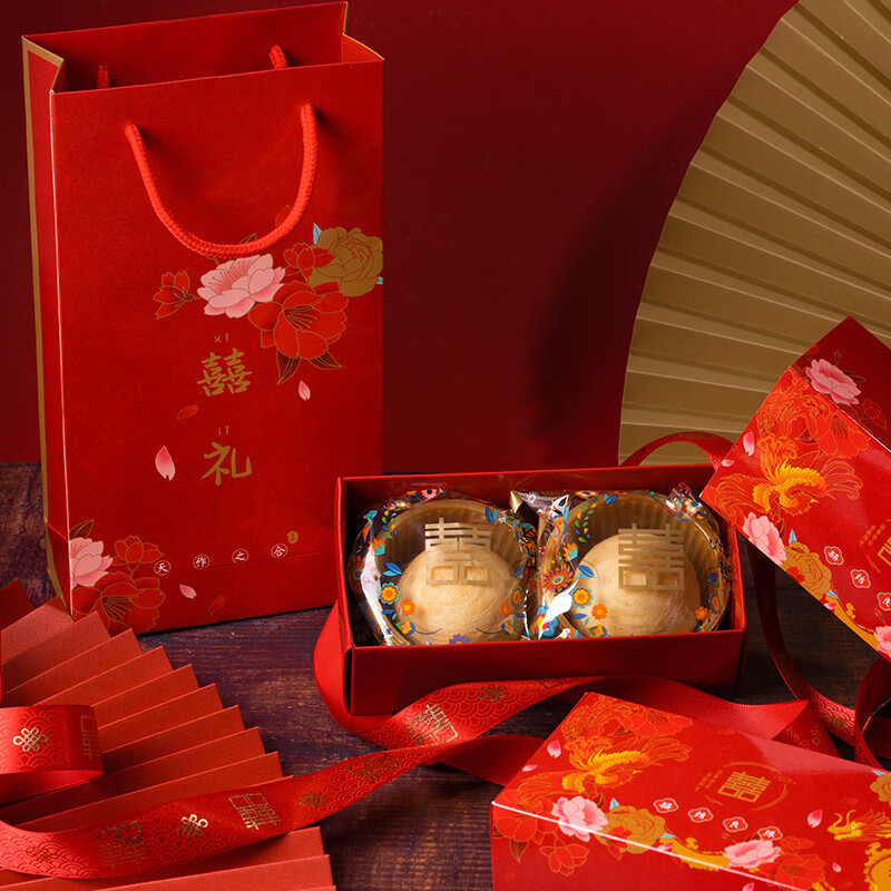 广东广式结婚喜饼散装整箱双喜囍庆嫁女婚礼宝宝百日宴喜字饼干糕