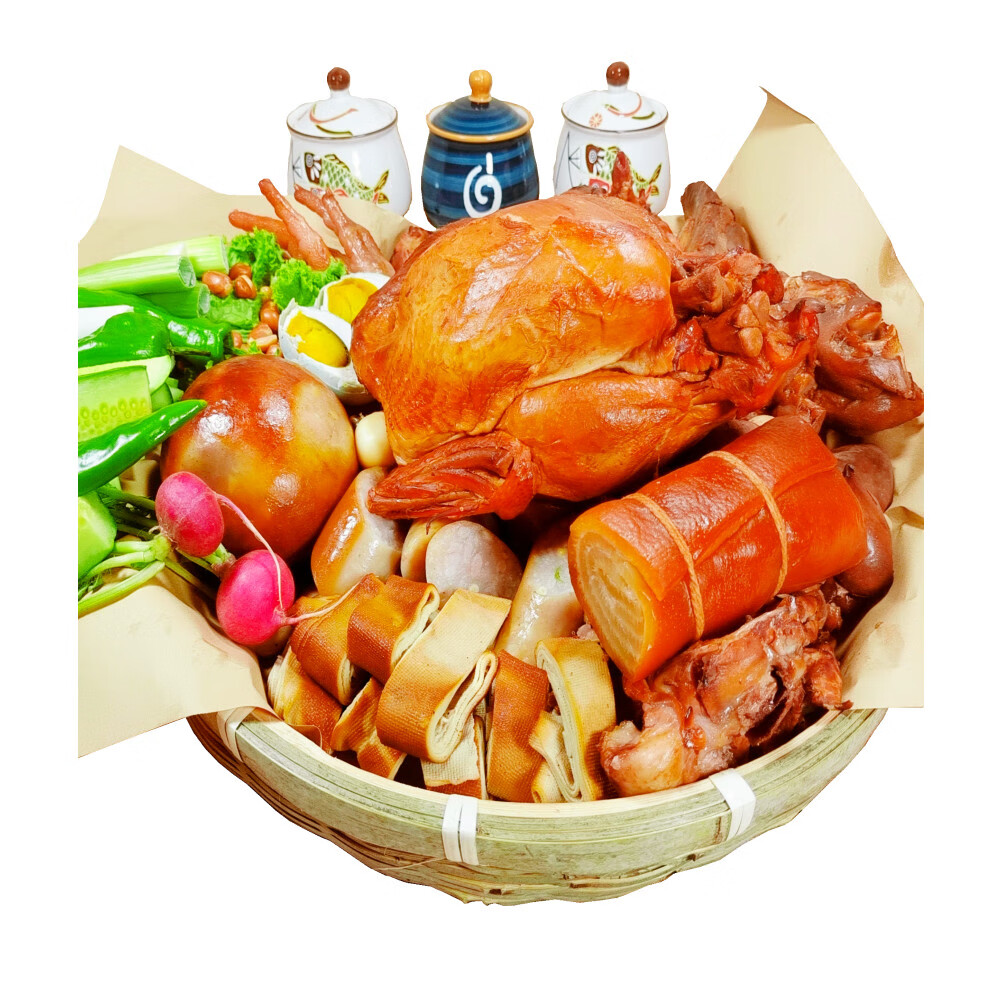 有志熏酱熟食套餐哈尔滨副食粉肠熏鸡翅尖鸡骨架卤猪头肉东北熏酱拼盘