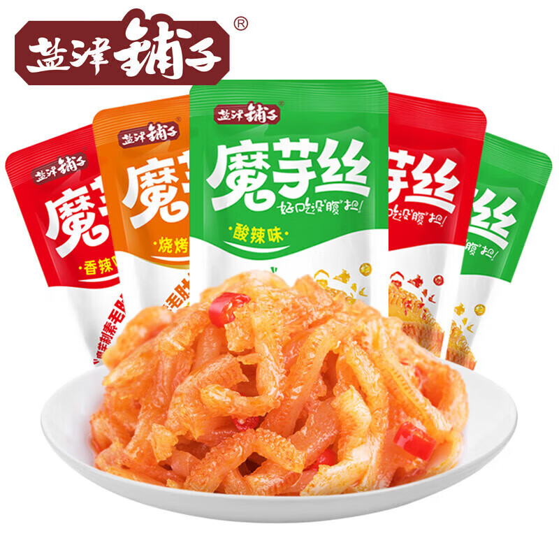 盐津铺子魔芋丝香辣解馋小吃麻辣魔芋 素毛肚 休闲食品素食 约70包 魔芋丝（混合味） 630g