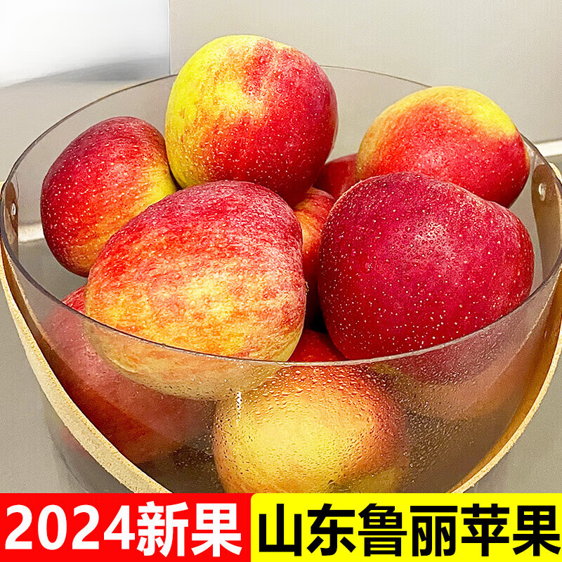 山东小鲁丽苹果 3/9斤脆甜多汁糖心小苹果新鲜水果 3斤精品果(约9-12