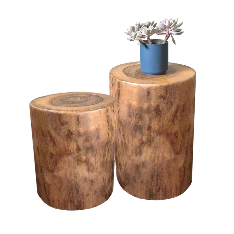 香樟木墩实木凳子根雕椅凳换鞋凳原木树桩木桩酒店雕刻 30高2125