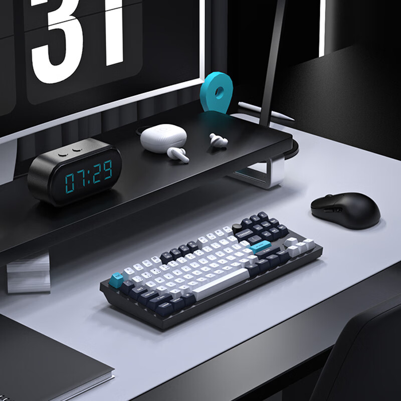 keychron渴创 Q3Max 机械键盘 无线键盘 三模键盘 QMK/VIA开源改键 客制化铝坨坨键盘 gasket结构 复古 Q3Max RGB热插拔香蕉轴侧刻键帽版