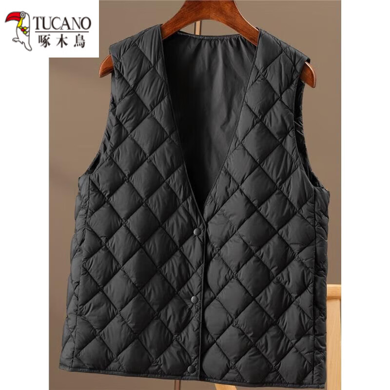 官方品牌羽绒服马甲男薄款新款大衣内搭打底内胆无领短款菱格背心