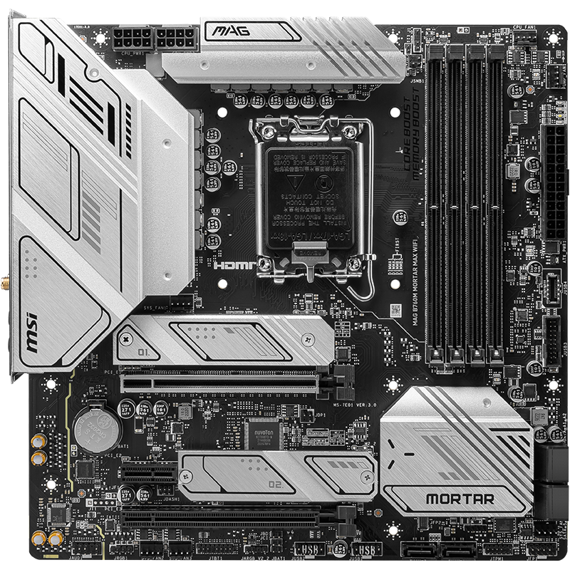 ΢�ǣ�MSI��MAG B760M MORTAR MAX WIFI�Ȼ���DDR5���� ֧��CPU13600KF/14600KF/14700K(Intel B760/LGA 1700)