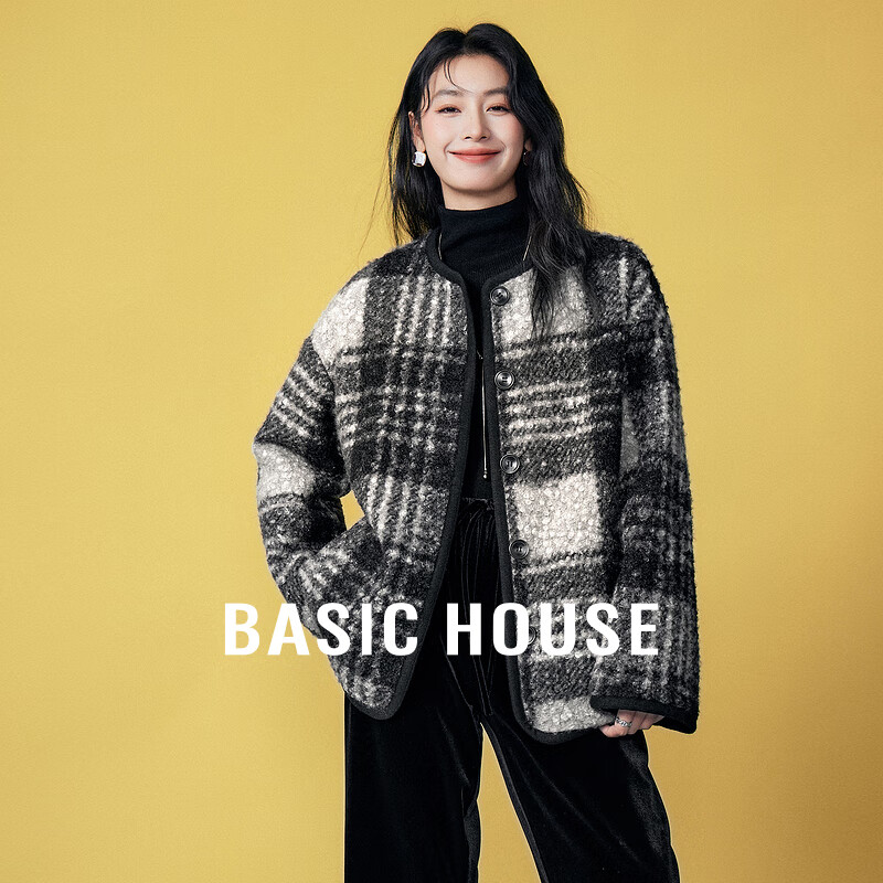 Basic House/�ټҺ�Բ���ɫ�������ë����Ůͨ�ڸ߼����������� ��ɫ XL